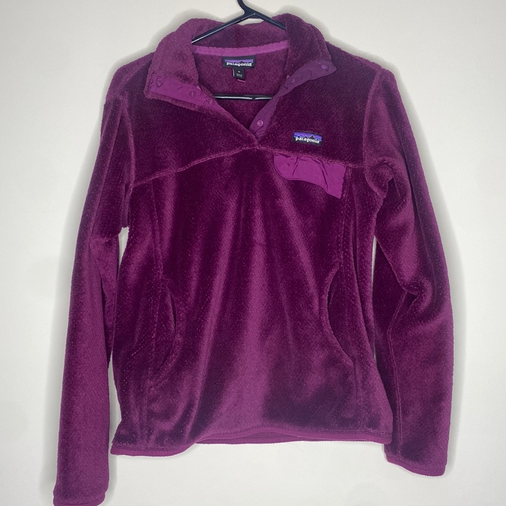 Patagonia Women’s magenta polartec re tool snap t pullover fleece size medium